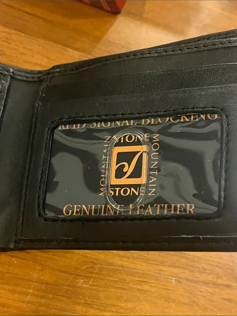 Stone Mountain Leather Canvas RFID Blocking Bi Fold Wallet and Key Fob Chain